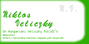 miklos veliczky business card